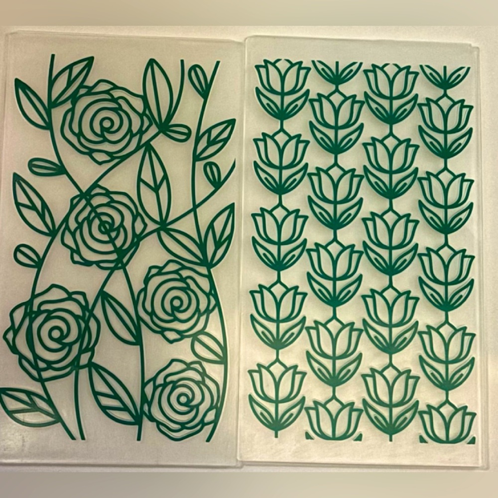 Two Embossing Folders for cards, scrapbooking & paper crafting